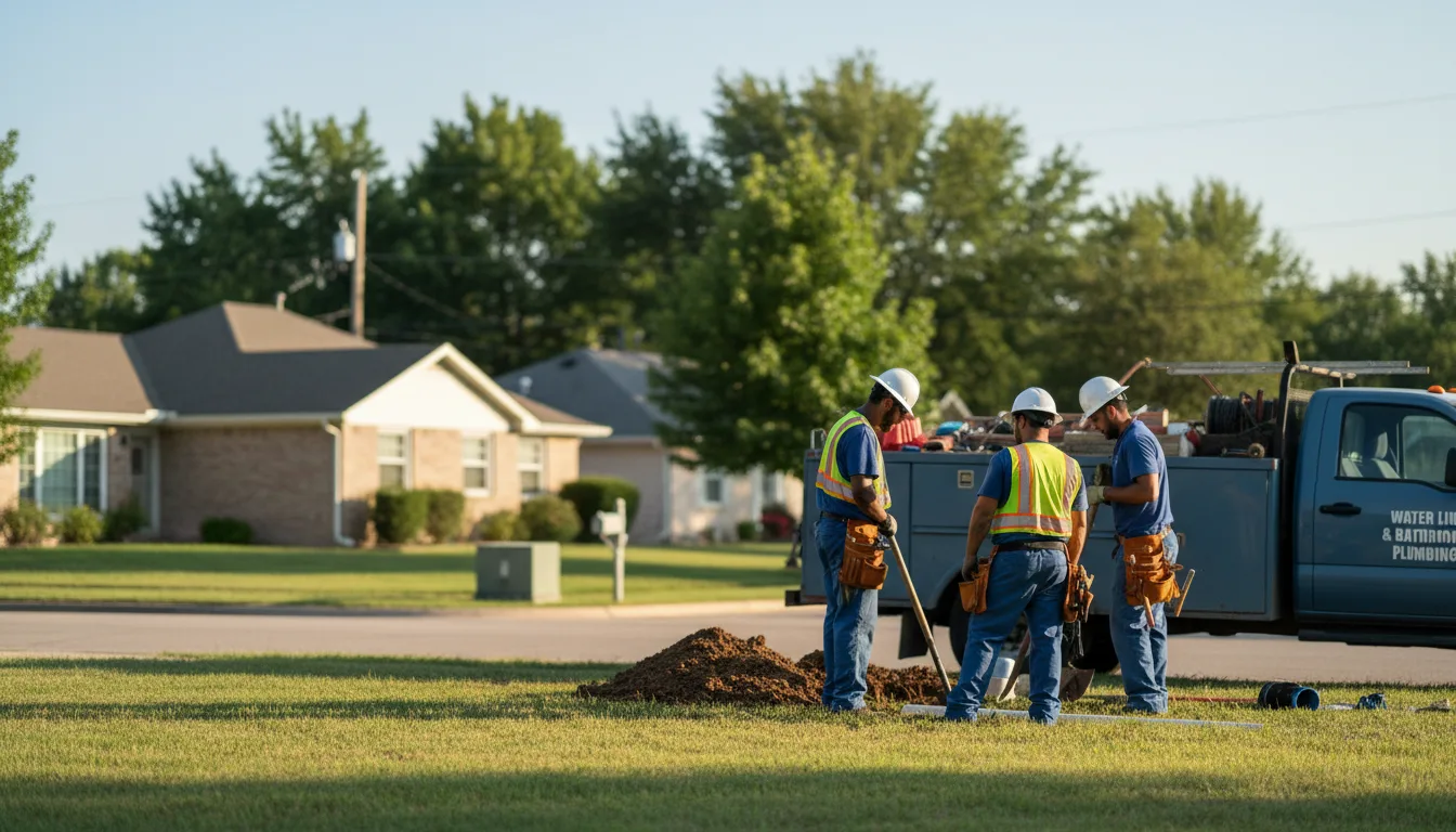 Residential water line and bathroom plumbing service in New Sweden, ME